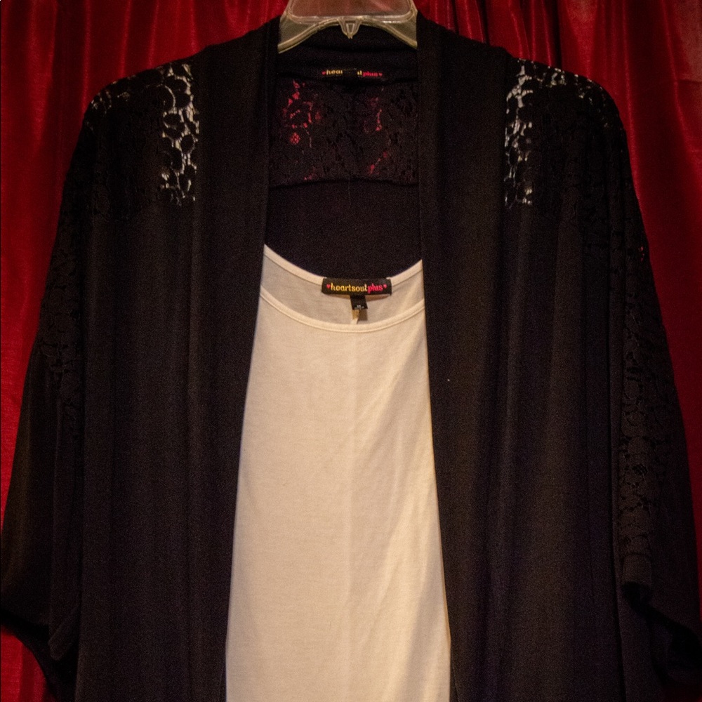 Heartsoal plus black lace blouse